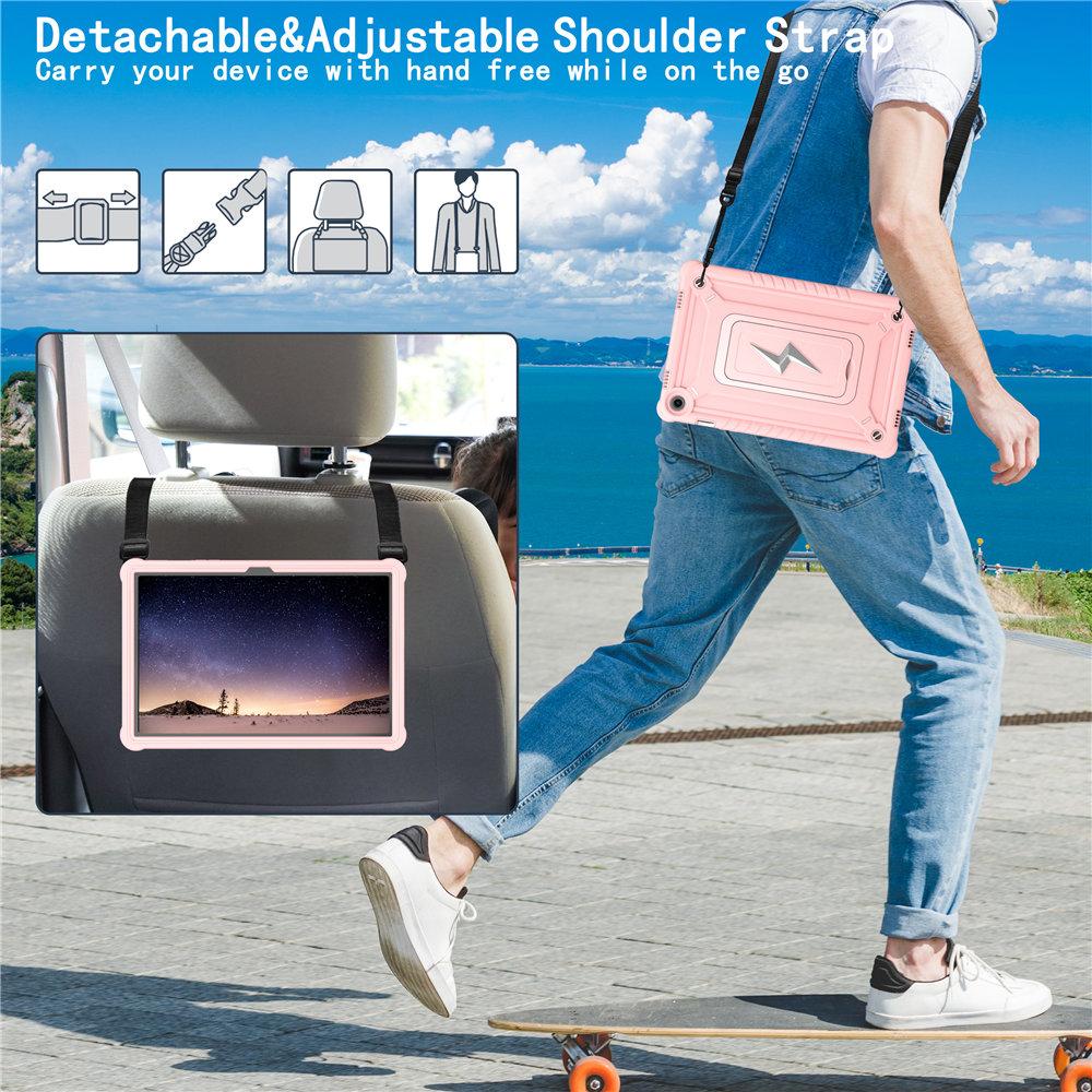 Противоударный чехол-подставка для Samsung Galaxy Tab A9 Plus 11 дюймов SM-X210N/X216B 2025, прочный и надежный чехол для планшета с ремешком