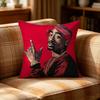 Tupac Shakur Rap Rapper Pillow Case Pattern Printed Pillowcase For Living Room Sofa Cushion Cover