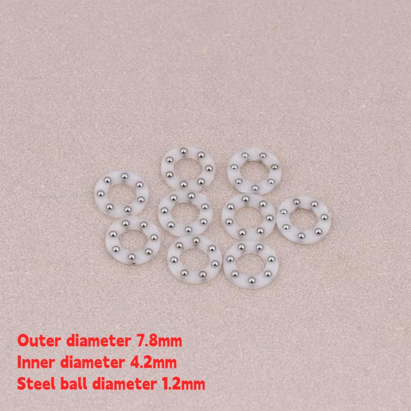 10Pcs Mini Bearing Steel Ball Thrust Plastic Rubber Support Bearing For Folding Knife Tool Accessories