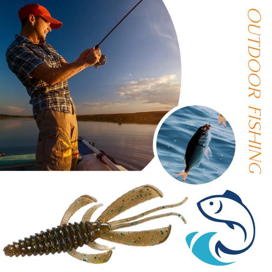 10Pcs Fishing Baits Bright Color Highly Simulated Groove Design Soft Texture High Toughness Colorful Soft Lures Bionic Baits