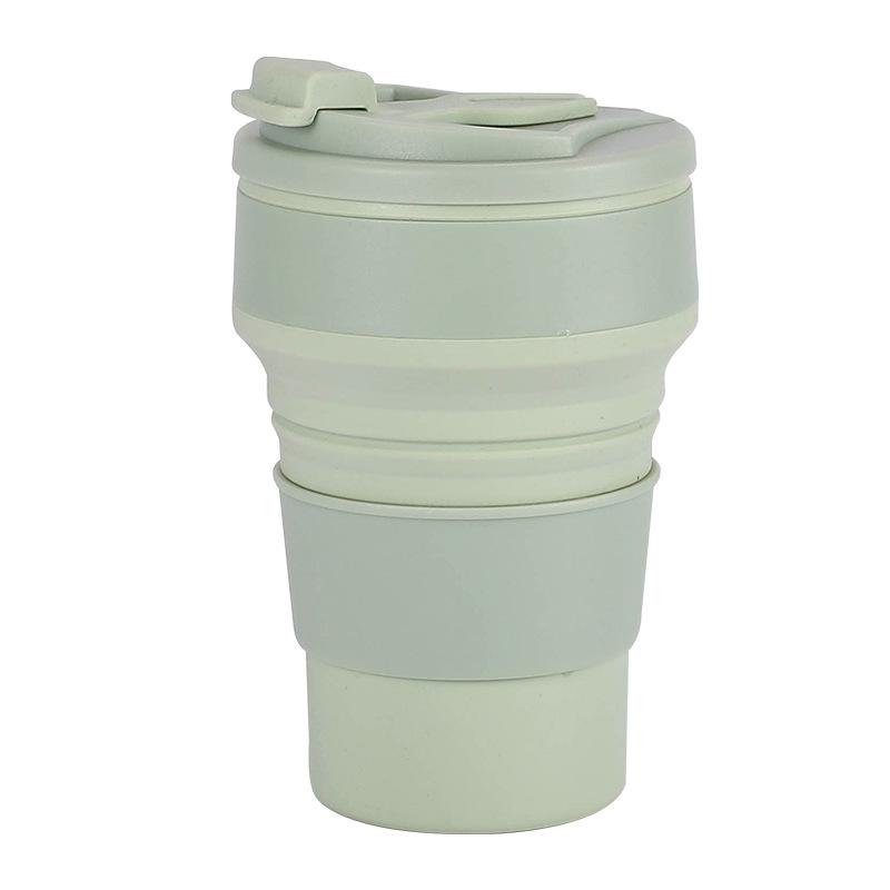 Folding Water Cup Water Cup 350ML Coffee Cup Travel Foldable Silicone Cup Folding Water Cup Food Grade Drinking Cup Tea Cup