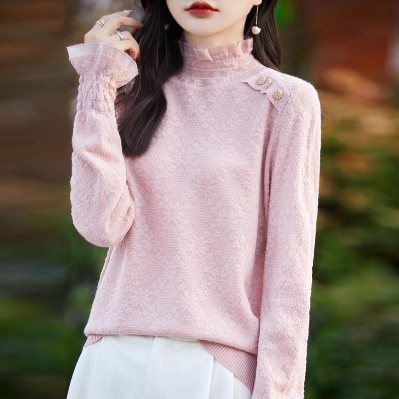 Свободная рубашка со свободным низом, шикарные внутренние топы, кружевные трикотажные плавки с высоким воротом