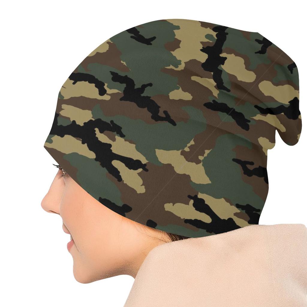 Оригинальный лесной камуфляжный капот, Homme, вязаная шапка для женщин, унисекс, осень-зима, теплая военная армейская камуфляжная шапка с черепами, шапки