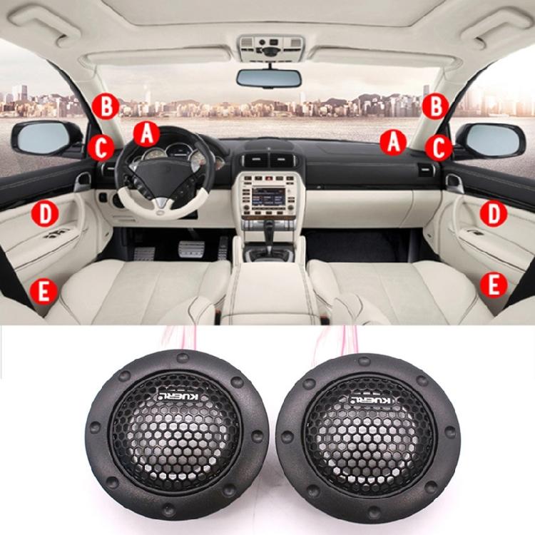 Professional Vehicle Tweeters Auto Sound Tweeter Adjustable Position for Improved Clarity & Aesthetics in sound