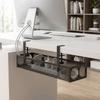 No Drilling Under Desk Wire Management Tray Space Saving Power Strip Cord Holder  Office