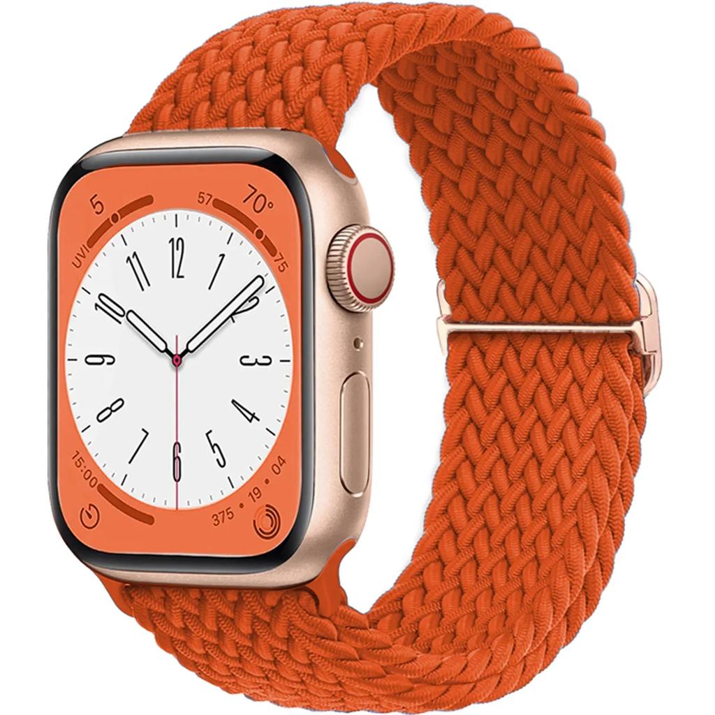 Нейлоновый ремешок для Apple Watch Ultra 2 49 мм 40 мм 44 мм 41 мм 38 45 мм Эластичный плетеный браслет-петля для iWatch Series 9 8 7 6 SE 5 4