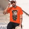 Cute HuUnisex Hybrid Design Unisexs TShirt Animal Character Theme Casual Wear For Spring And Autumn Gifts For Lovers And Unique Fash