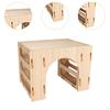 Wooden Bunny Hay Feeder Hamsters Playhouse Hideout Less Wasted Small Animal Holder Food Feeding