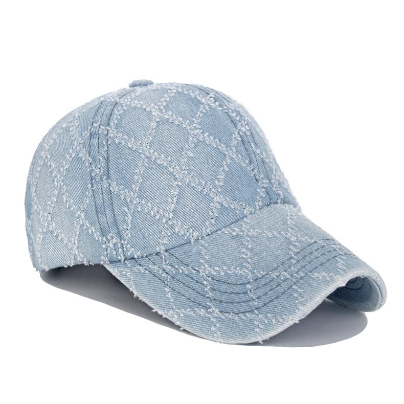 Джинсовая бейсболка, мужская ромбовидная кепка, весенне-летняя уличная солнцезащитная кепка для женщин