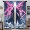 No Twin Ghost Flame Kitchen Curtains for Living Room Curtain Home Interior Curtains 2 Pieces Shades Tulle for Bedroom Partition