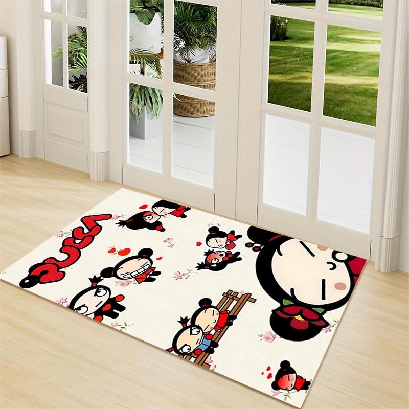 1Pc Pucca'S Love Adventures Carpet Rug Customizable Soft Washable Antislip Home Living Room Sofa Mats Personalized Rug 0917298