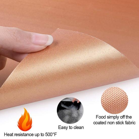 Yousheng BBQ Mat Oven Liner Heavy Duty Reusable Stovetop Protector Heat Resistant Gas Toaster Microwave Drip Liner Non-Stick Grill Baking Mat
