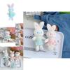 Adorable Plush Rabbit Keychain Soft Pp Cotton Stuffed Animal Cute Hanging Doll