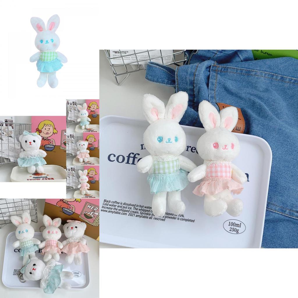 Adorable Plush Rabbit Keychain Soft Pp Cotton Stuffed Animal Cute Hanging Doll