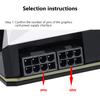 Угловой адаптер питания ATX 8-pin на 180 градусов для блока питания настольного компьютера, огнестойкий пластик, DIY для видеокарты