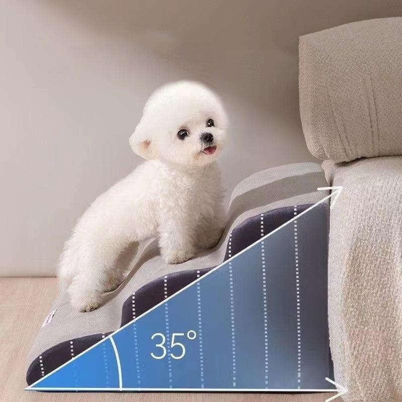 2 Steps Pet Staircase Dog Slope Ladder Anti-slip Detachable Stable And Non-collapsing Memory Foam Rebound Washable Sofa Steps