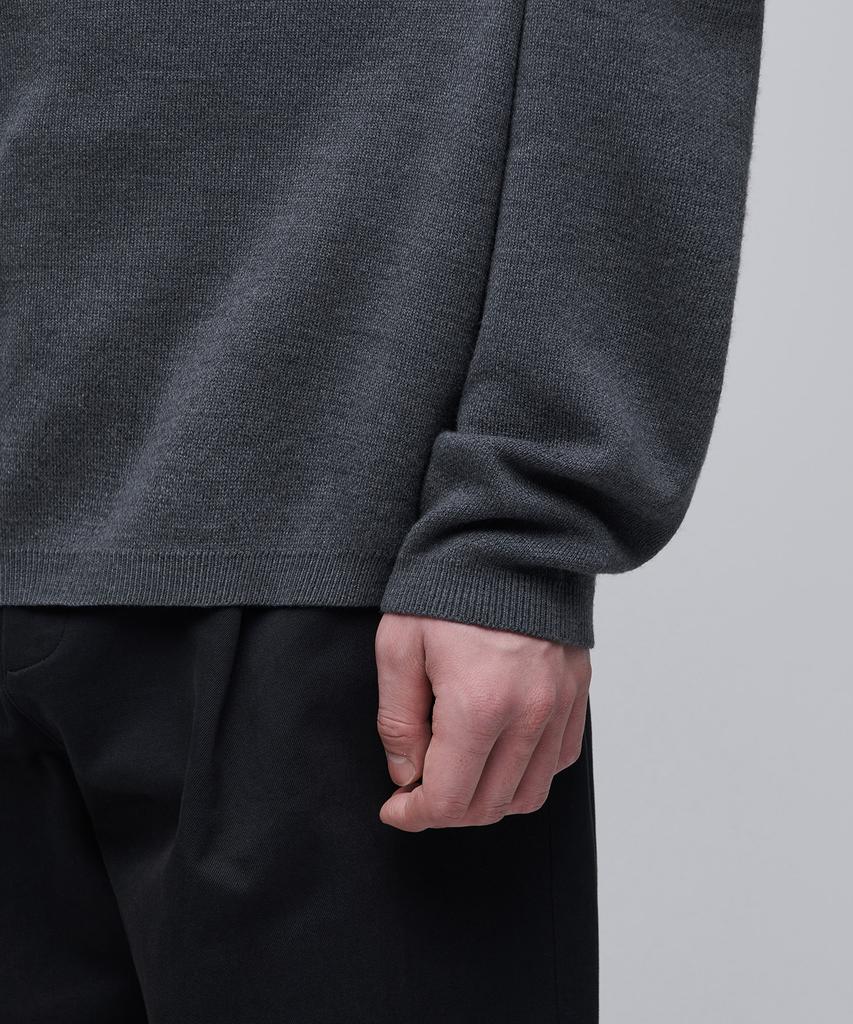 MUSINSA STANDARD Minimal Turtleneck Knit [Medium Gray]