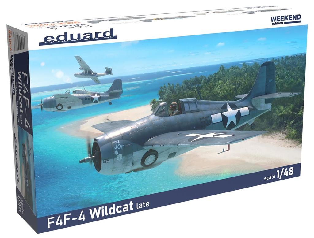 Eduard 1/48 Weekend Edition F4F-4 Wildcat Late Model Plastic Model Kit EDU84204 (Airplane)