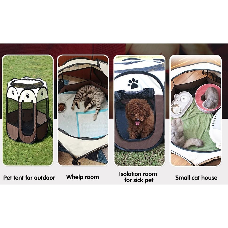 Portable Pet Safe Tent  Foldable Lightweight Pet Playpen Outdoor Travel Waterproof Dogs & Cats Fence
