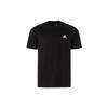 adidas Повседневная футболка с круглым вырезом и однотонным логотипом, топы унисекс, черный IT4339