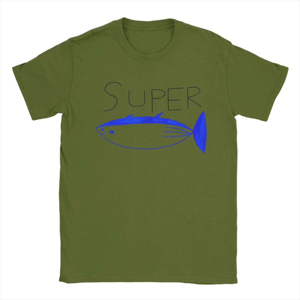 Super Tuna - Funny Tuna Fish T Shirt Beach Fashion T-Shirts Adult Pure Cotton O Neck Tees Short Sleeve Streetwear Tshirt
