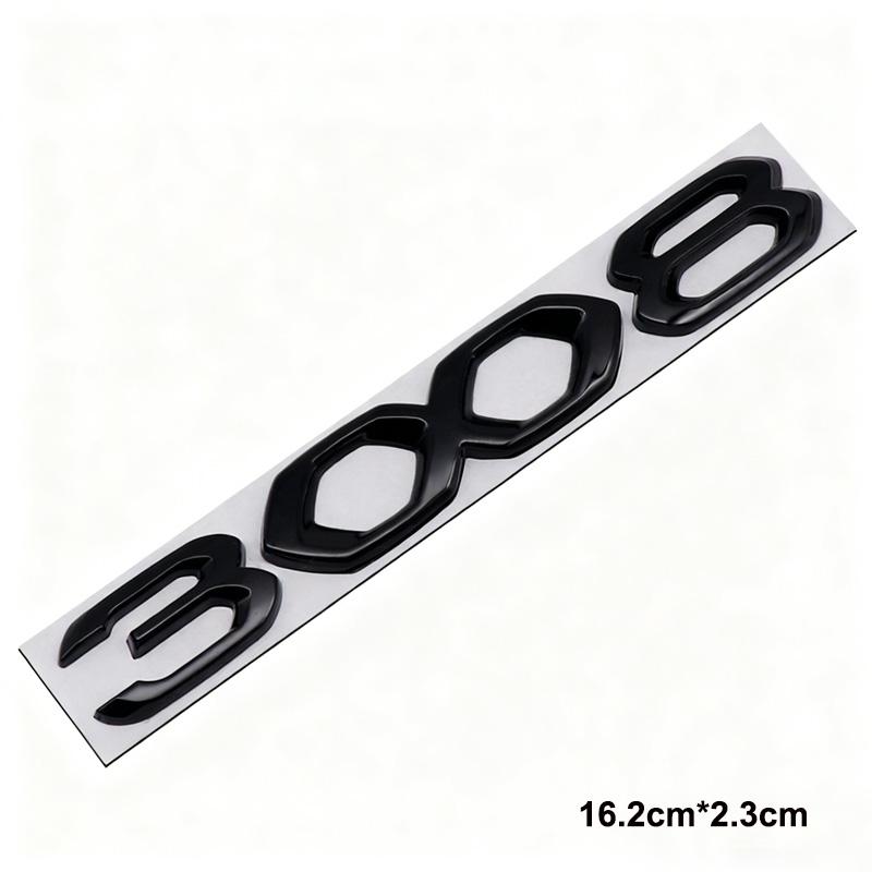3D Metal Car Trunk Decoration Sticker For Peugeot 2008 3008 5008 Retrofit Upgrade Accessory