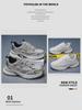 Men's Silver Mesh Casual Sneakers: Breathable, Height-Boosting, Chunky Sole Running Shoes for Autumn