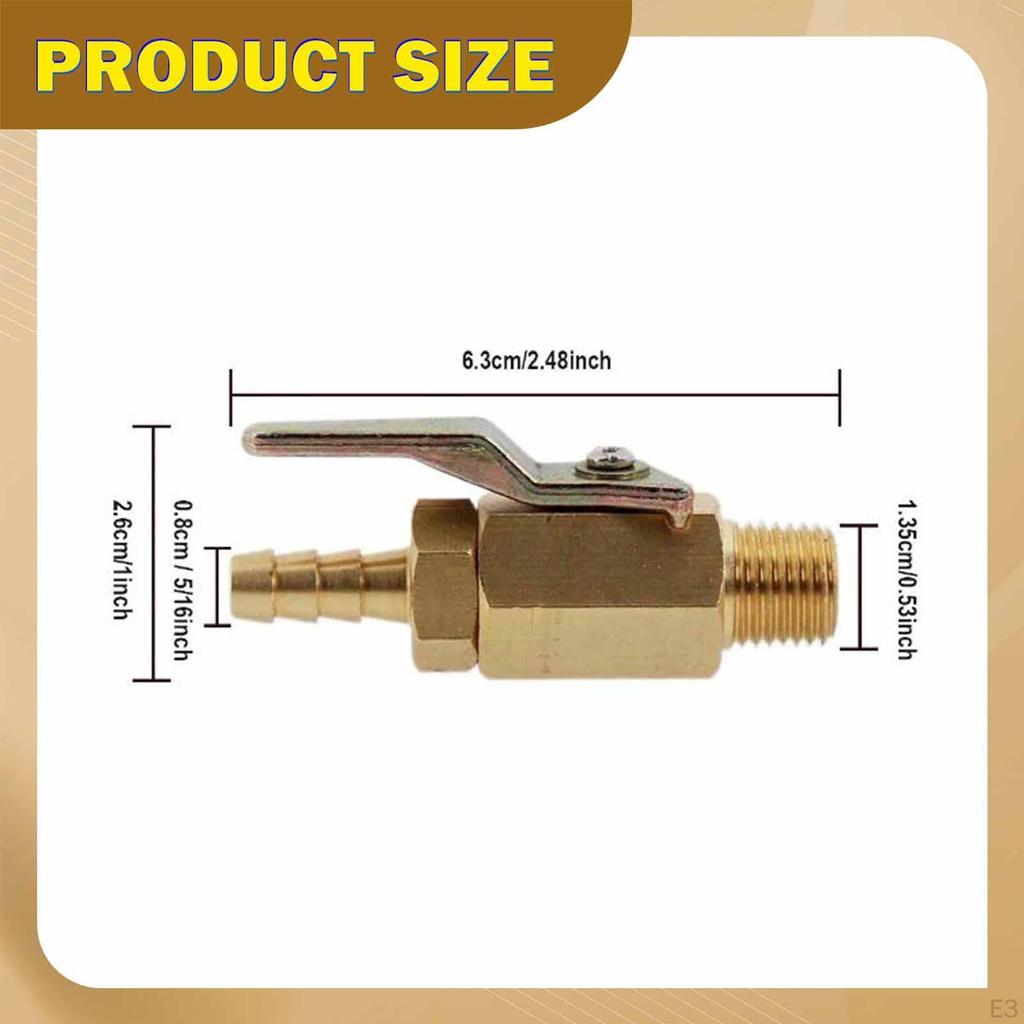 Brass Shut Off Valve Professional,Sturdy,Brew Making Accessory Beer CO2 Regulator