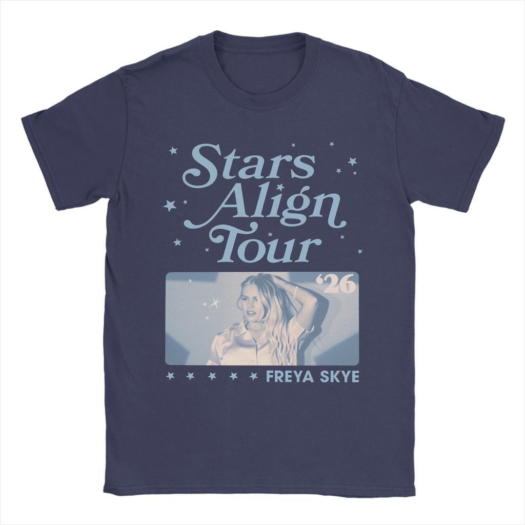 Freya Skye Stars Align Tour T Shirts Men 100 Cotton Vintage TShirt Crew Neck Tees Short Sleeve Clothes Plus Size