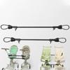 2 Pieces Stroller Connector for Twins Accessories Quick Release Black Portable Adjustable Length