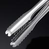 Зажим для льда Термостойкая нержавеющая сталь Щипцы для льда Нескользящая зубчатая ручка -Бесплатные кухонные принадлежности для щипцов для барбекю и закусок