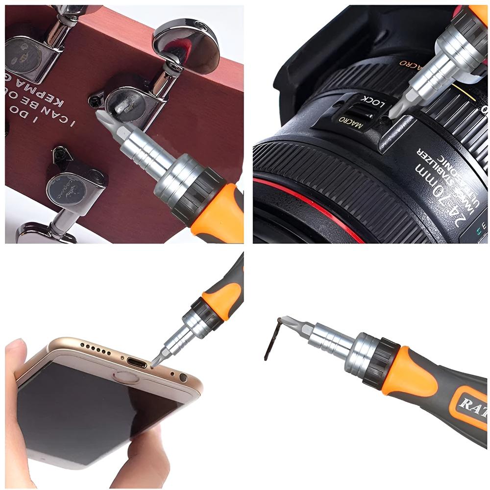 Набор отверток с храповым механизмом 38 в 1, набор магнитных отверток, шестигранных ключей, мини-отверток, набор инструментов для ремонта электроники