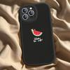 Koear Viva La Vida Блестящий Арбуз Чехол для Телефона Для iPhone 16 15 14 13 12 11 Pro Max Plus Мягкая Кожаная Крышка
