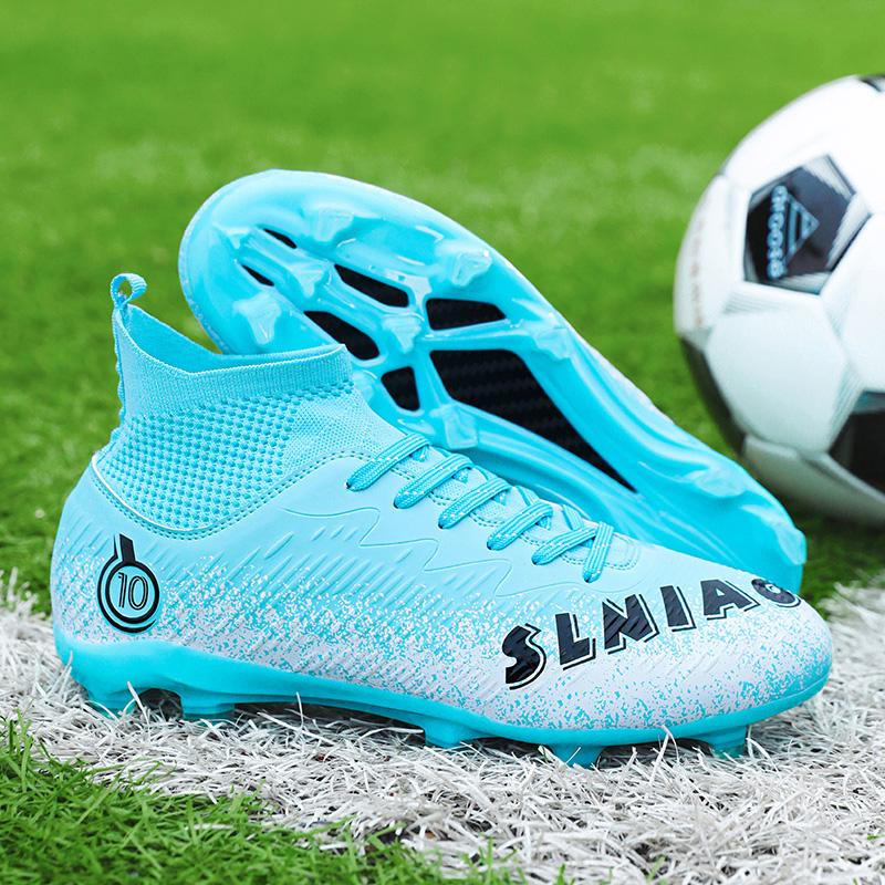 33-46 футбольные бутсы унисекс, высокоэластичные носки на шнуровке, тренировочный искусственный капитан, детские футбольные бутсы для тренировок на открытом воздухе