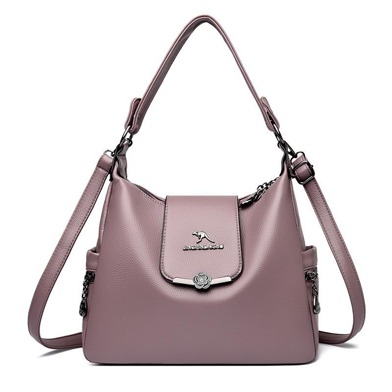 Ретро женская сумка темперамент, универсальная сумка через плечо с мягкой кожаной текстурой, большая вместимость, можно носить кроссбоди, сумка для мамы