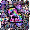 50 Неоновых Радужных Наклеек с Лошадками Милые Пони Mix and Match Граффити Наклейки на Багаж Ноутбук Наклейки для Ручного Дневника Материалы