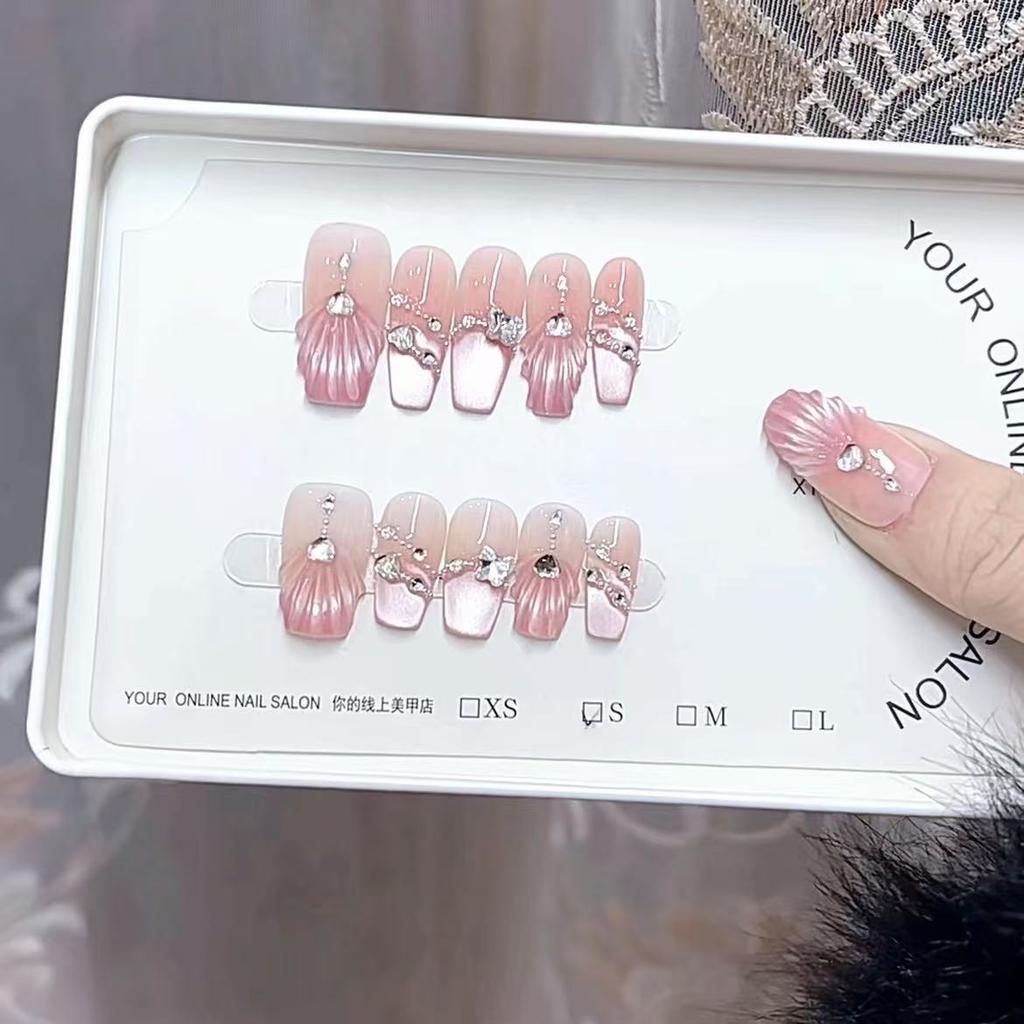 Pure Handmade Phototherapy Wear Armor Shell Girls Reusable Nail Art Patches