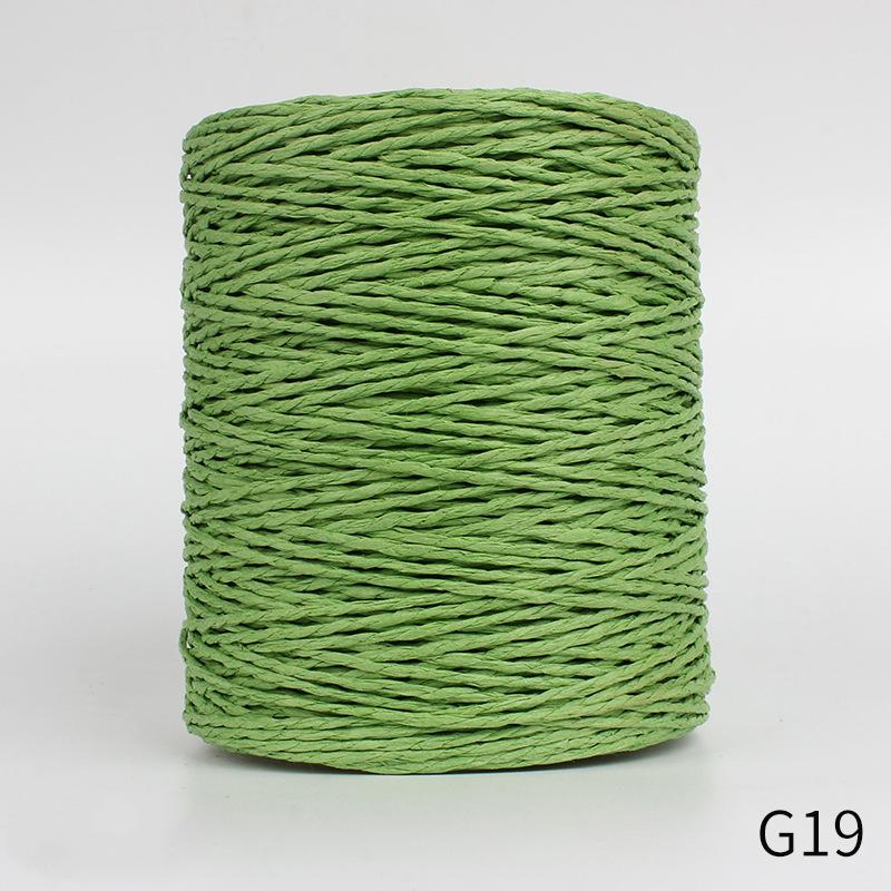 280M/Roll Cushion Baskets Knitting Material Hat HandBag Colorful Threads For Summer Hand Knit Crochet Natural Raffia Straw Yarn