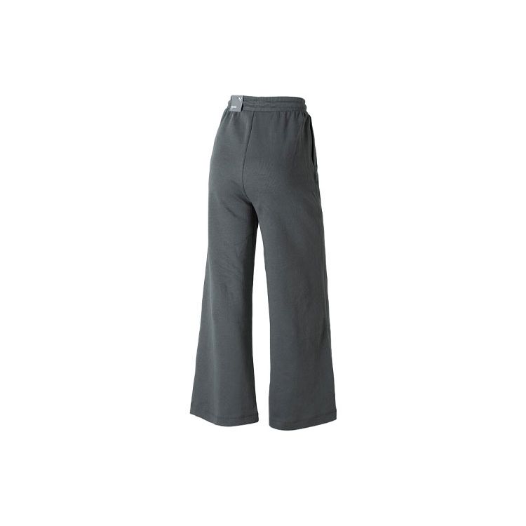 Puma Свободные широкие брюки с вышивкой букв для бега, тренировок, фитнеса, трикотажные спортивные брюки для женщин, темно-серые 626045-80