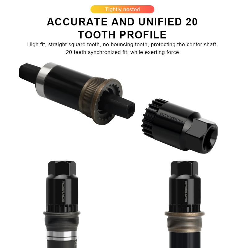 Bicycle Bottom Bracket Removal Tool BB Puller 20 Teeth Black Mountain Road Bike Sleeve Wrench Maintenance MTB Repair Tools