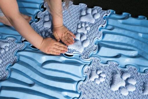 sensory mat hard waves (stiff) 1 pc - lavender