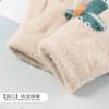 Children's wool gloves Primary school students autumn and winter outdoor riding cute cartoon dinosaur knitted warm finger gloves