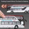 1:30 Scale Double-decker Business Bus Alloy Model Toy Car Sound Light Pull Back 5 Doors Opened Simulation Vehicle Models Toys