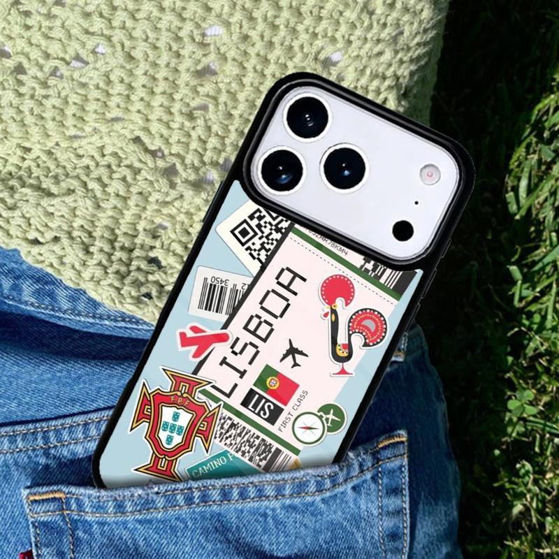 Чехол-книжка 'Посадочный талон' для IPhone 11 12 13 14 15 16e 17 Pro Max Чехол для IPhone 17 Air