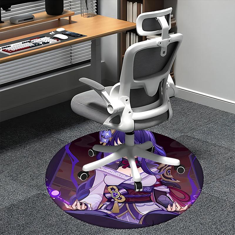 Anime Character,Fantasy Artwork Chair mat Round Rug-Office carpet, Machine Washable, Non-slip, Suitable for Living Rooms, Bedrooms, Entryway