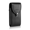HUAZHIMAO Genuine Leather Smartphone Holder Smartphone Case Belt Loop Mobile Phone Smartphone Holster Holder Vertical Waist Bag Work Storage