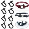 Outdoor Bracelet Buckle Shackle Fob Solid Carabiner D Bow Staples Key Ring Keychain Hook