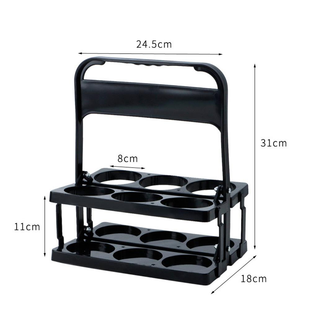 Винтажный Пластиковый Держатель для Бутылок Молока и Сока 6 Отверстий Складной Переноска для Напитков Пикник Пиво Декор Вечеринка Бар Хранение Ликеров Вина Стеллаж