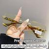 New Classic Business Women'S Men'S Hd Presbyopia Glasses High-End Luxury Anti-Blue Light Rimless Reading Glasses +1.0 To +4.0