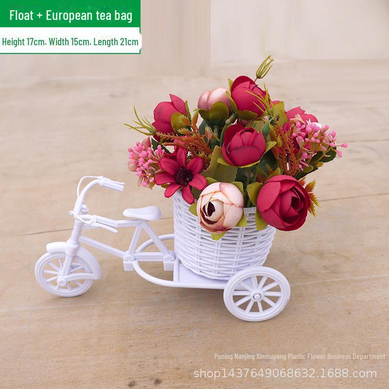 Комплект искусственных цветов для помещений: Маленькие украшения в горшках для украшения дома и автомобиля